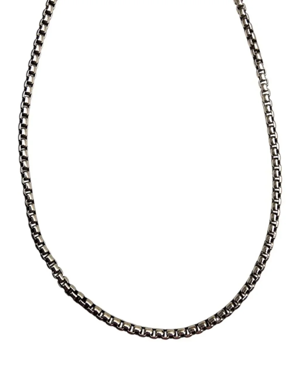 David Yurman Sterling and 14K Yellow Gold 3.5mm Box Chain Necklace 18